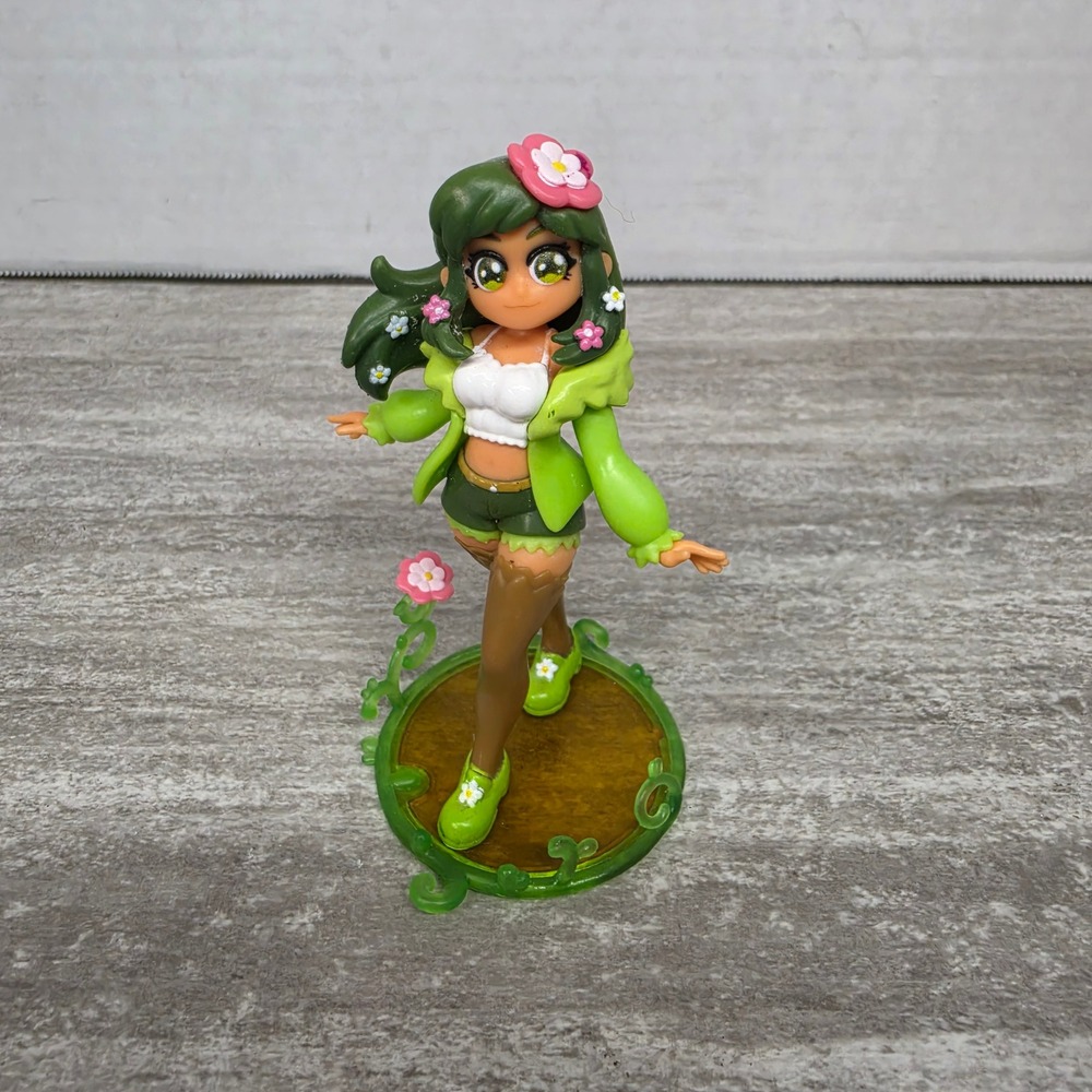 Aphmau MeeMeows Mystery Figure Nature Girl Green Flower PVC Toy Bonkers CatFace